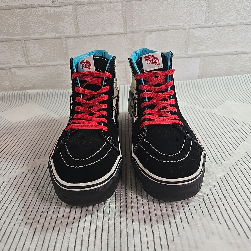 Vans SK8-HI City Map Flames Black Gum Shoes Men's Hi Top OTW Skate Size 9 - Picture 3 of 12